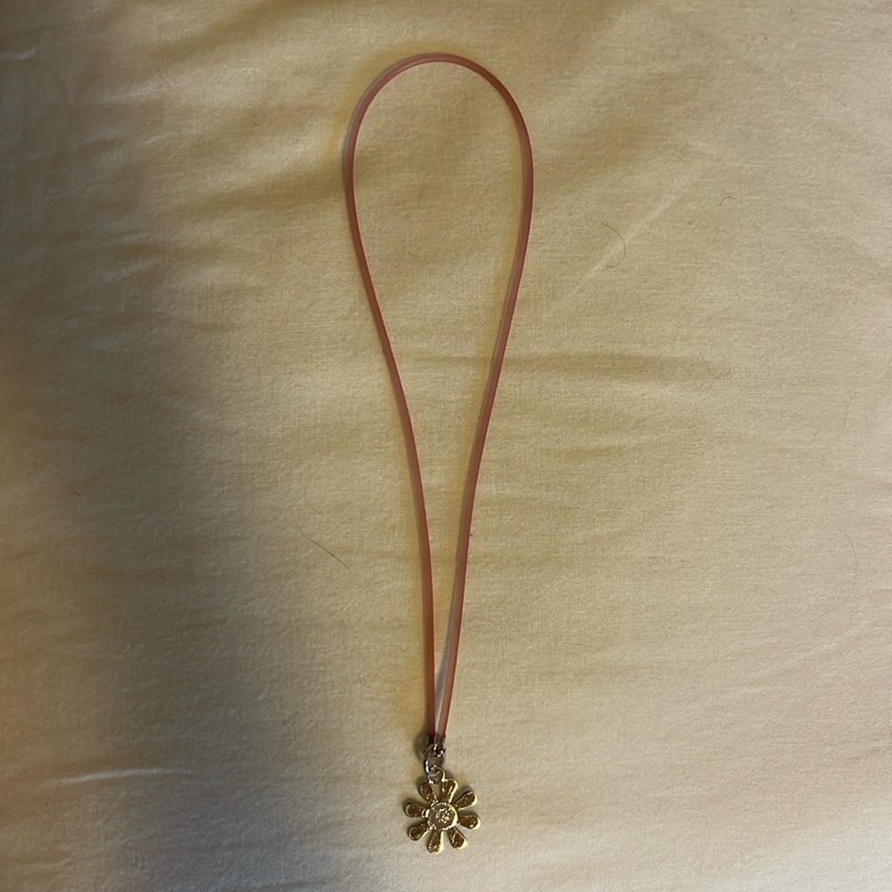 Flower Necklace with Rubber Chain